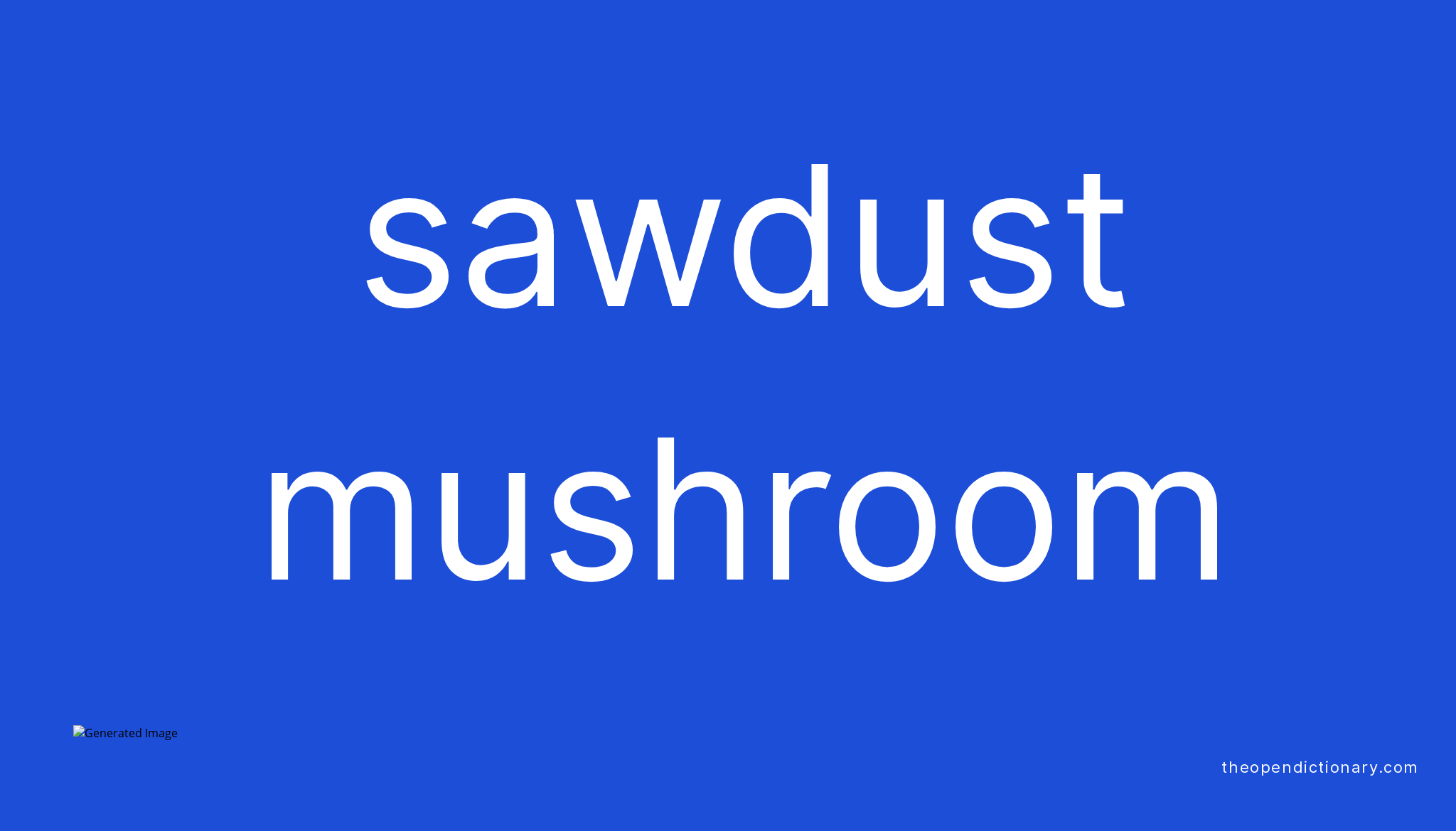 Sawdust mushroom Meaning of Sawdust mushroom Definition of Sawdust
